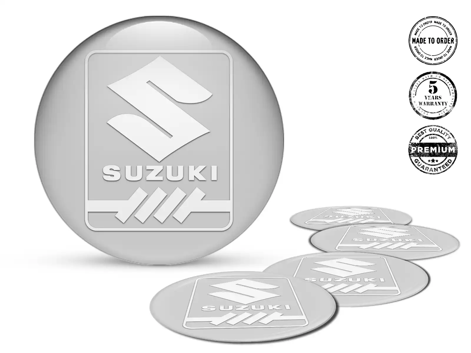 Suzuki Édition Autocollants Roue Logos Bombés de Luxe